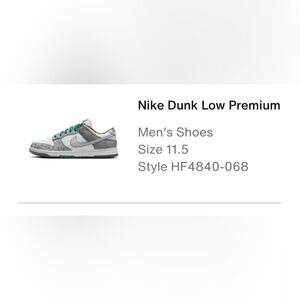 Nike Dunk Low Men's Shoes - White and Gray